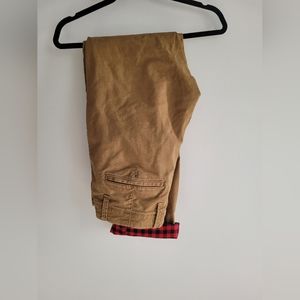 ✨️FINAL SALE✨️Flannel lined buffalo plaid GAP chinos